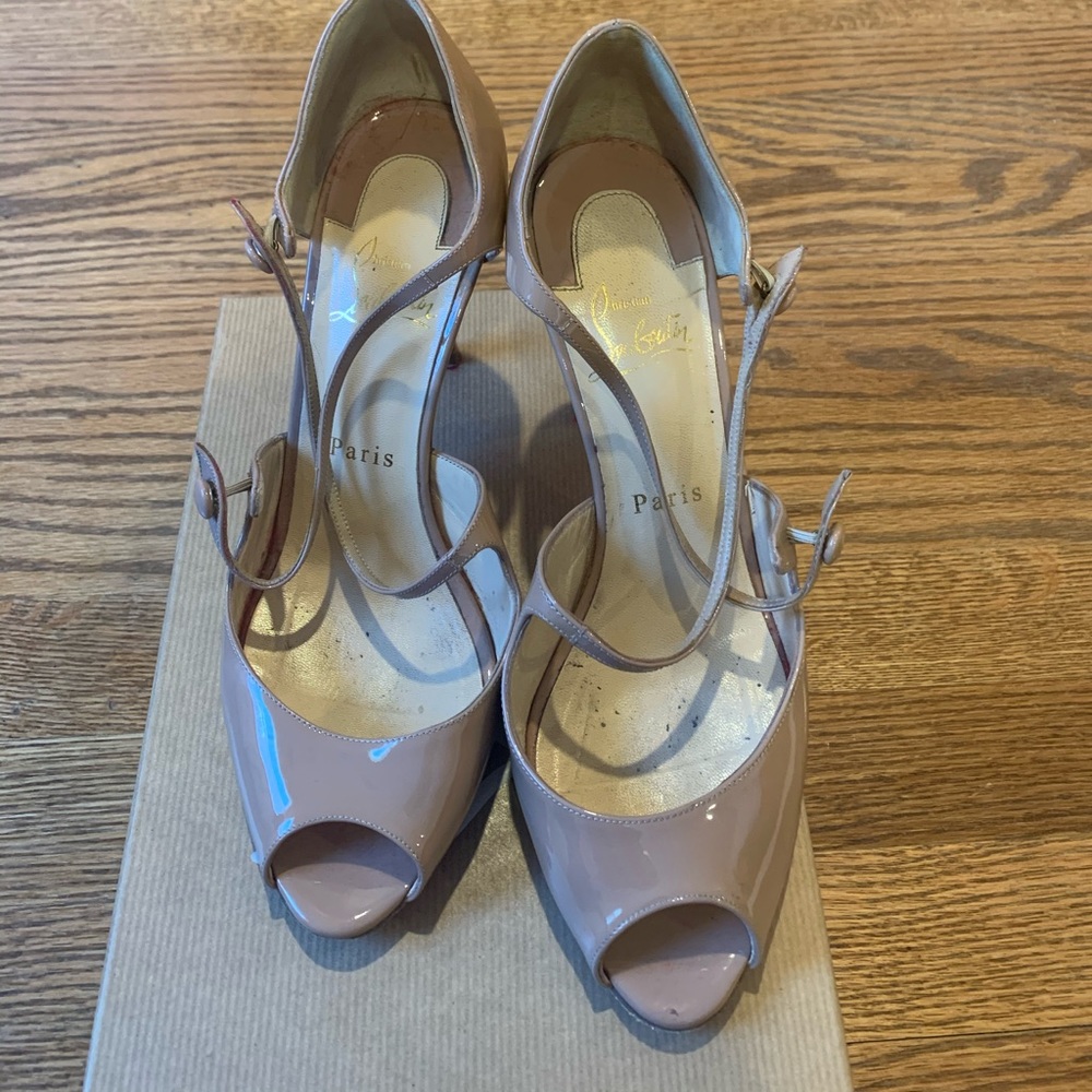 Christian Louboutin Nude Patent Heels